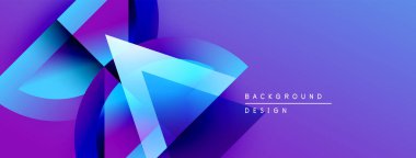 Soyut mor, mavi gradyanlar dinamik şekiller yaratır. Modern tasarım öğeleri hareket, yenilik ve teknoloji öneriyor. Metin arkaplan tasarımı okur.