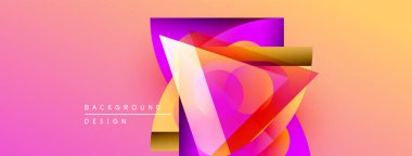 Soyut geometrik tasarım. Canlı pembe, turuncu renkler dinamik görsel efekt yaratır. Sunumlar ve grafikler için modern arkaplan uygun.