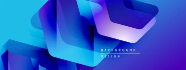 Soyut mavi şekiller örtüşür, dinamik görsel efekt yaratır. Renkler derinlik ve modern tasarım estetiğini gösteriyor..