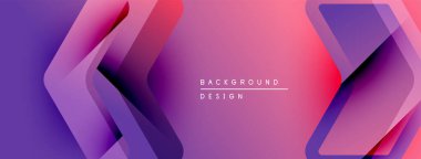 Soyut arkaplan özellikleri katmanlı şekiller, canlı mor, pembe renkler. Modern tasarım teknoloji, yenilik, yaratıcılık öneriyor.