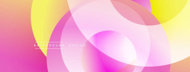 Soyut arkaplan özellikleri üst üste biniyor. Pembe, sarı, turuncu renkler, pürüzsüz gradyanlar oluşturur. Modern tasarım ögesi.