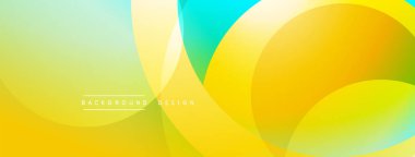 Soyut, enerjik bir arkaplan. Üst üste binen daireler dinamik, renkli gradyanlar yaratır. Sarılar, yeşiller, maviler kusursuz bir şekilde harmanlanır. Modern tasarım ögesi.