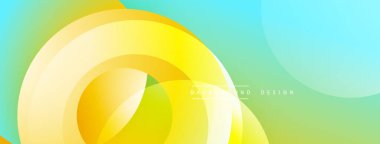 Soyut, enerjik bir arkaplan. Üst üste binen daireler dinamik görsel efekt yaratır. Renkler düzgün bir şekilde harmanlanarak modern estetik sunuyor.