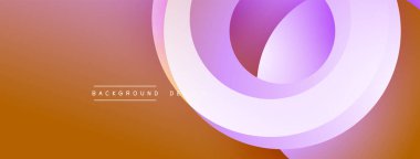 Soyut tasarım katmanlı kıvrımlar, gradyan renkler. Turuncu, mor renkler modern görsel efekt yaratır. Pürüzsüz şekiller hareketi, derinliği gösterir..