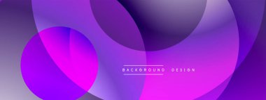 Soyut sıvı şekiller, canlı mor renkler, modern tasarım. Gradyan katmanlar dinamik görsel efekt yaratır. Minimalist estetik.
