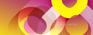 Soyut renkli daireler dinamik görsel doku oluşturur. Sıcak tonlar kompozisyona hükmediyor, enerji ve hareket öneriyor..