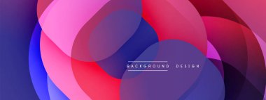 Soyut renkli çemberler dinamik görsel efektler yaratıyor. Gradyan gölgeler düzgün bir şekilde harmanlanarak modern tasarım ögesini oluşturur.