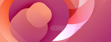 Soyut şekiller örtüşüyor, canlı pembeler, portakallar, beyazlar yaratıyor. Modern tasarım akıcı, dinamik ve görsel olarak çekici geliyor. Arkaplan yaratıcılığı akla getiriyor.