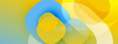 Soyut sıvı şekilleri, sarı, mavi, yeşil gradyanlar. Modern tasarım, yumuşak geçişler, canlı renkler, dinamik kompozisyon.