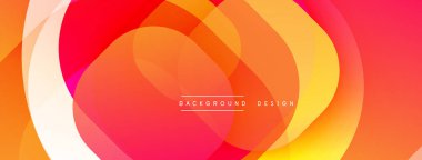 Soyut, enerjik tasarım, üst üste binen daireler. Sıcak renkler harmanlanarak, dinamik görsel efekt yaratır. Metin arkaplan tasarımı okur.