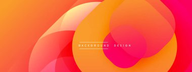 Soyut, enerjik çemberler üst üste biniyor ve sıcak bir değişim etkisi yaratıyor. Turuncu, kırmızı renkler tasarımda baskın, enerji ve hareket öneriyor..