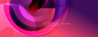 Soyut akışkan şekiller, canlı pembeler, morlar dinamik bir zemin oluşturur. Modern tasarım elementleri enerji, hareket.