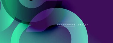 Soyut sıvı şekilleri harmanlanır, canlı mor, deniz mavisi renkleri oluşturur. Arkaplan ve sunumlar için modern tasarım ögesi.