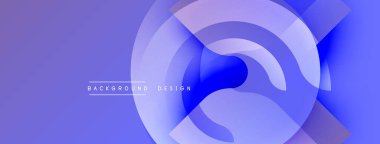 Soyut mavi katmanlar dinamik dairesel tasarım yaratır. Derece gölgeleri derinliği, modern estetiği gösteriyor. Metin arkaplan tasarımı okur.