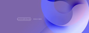 Soyut sıvı şekilleri örtüşerek canlı mor gradyan arkaplan oluşturur. Minimalist tasarım metin arkaplan tasarımı içerir. Modern estetik.