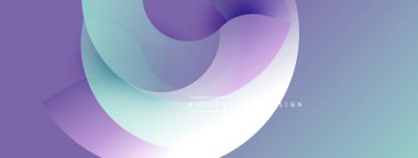 Soyut sıvı şekilleri, mor renkler baskın gelir. Gradyan renkler düzgün bir şekilde karışır ve dinamik görsel efekt yaratır. Modern tasarım ögesi.