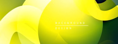 Soyut sarı, yeşil gradyanlar. Akışkan şekiller, dinamik görsel doku oluşturur. Arka planlar için modern tasarım ögesi.