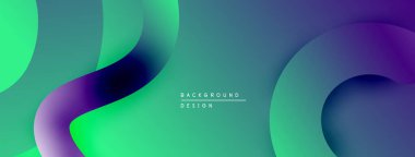 Soyut sıvı şekilleri canlı yeşillikleri, morları, mavileri harmanlıyor. Modern tasarım dinamik görsel akış yaratır. Minimalist estetik.