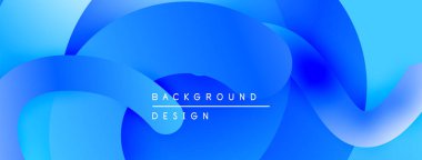 Soyut mavi dalgalar dinamik arkaplan yaratır. Pürüzsüz eğimler, akış şekilleri hareketi, modern tasarım estetiğini akla getiriyor..