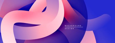 Soyut sıvı şekiller, canlı renklerin karışımı. Modern tasarım, pürüzsüz eğimler dinamik kompozisyon yaratır. Projeler için arkaplan ögesi.