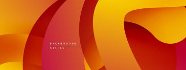 Soyut arkaplan, akan katmanlar, sıcak renkler. Gradyan gölgeler dinamik görsel efekt yaratır, modern tasarım ögesi.