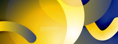 Soyut sıvı şekilleri, sarı, gri, mavi gradyanlar. Modern tasarım, dinamik kompozisyon, pürüzsüz geçişler. Arkaplan dokusu.