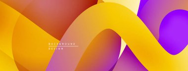 Soyut renkli katmanlar dinamik arkaplan yaratır. Pürüzsüz eğimler, akış şekilleri hareketi, modern tasarım estetiğini akla getiriyor..