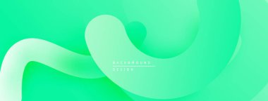 Soyut sıvı şekilleri, canlı yeşil renkler, pürüzsüz gradyanlar. Arka planlar ve sunumlar için modern tasarım öğesi. Minimalist estetik.