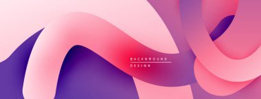Soyut sıvı şekiller, pembeler, morlar modern arka plan yaratır. Yumuşak eğimler, dinamik eğriler hareketi, tasarım elementini önerir.