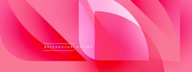 Soyut sıvı şekiller, canlı pembeler, kırmızılar modern arka plan oluşturur. Minimum metin arka plan tasarımı okur. Düzen eğimleri kompozisyona hakim.
