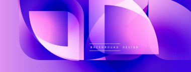 Soyut sıvı şekiller, canlı mor renkler, modern tasarım. Gradyan renkler dinamik görsel efekt yaratır. Minimalist stil.