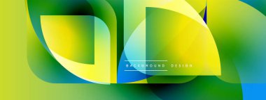 Soyut enerjik tasarım akış şekilleri, gradyanlar. Sarı, yeşiller kompozisyona hakim. Modern estetik, temiz çizgiler sunar.