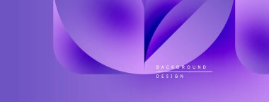 Soyut mor gradyanlar akıcı şekiller oluşturur. Metin arka plan tasarımını beyaz olarak okur. Minimalist, modern estetik.