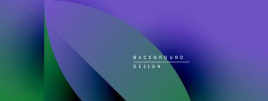 Soyut gradyan tasarımı. Mor, mavi, yeşil renkler düzgün bir şekilde harmanlanır. Metin arkaplan tasarımlı minimalist bir stil. Modern estetik.