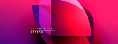 Soyut gradyanlar örtüşür, parlak pembeler ve morlar yaratır. Modern tasarım elementleri dinamik görsel deneyim önerir.