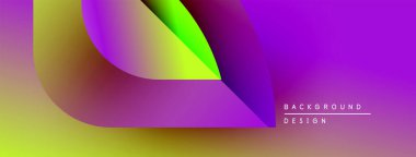 Canlı soyut gradyanlar çakışıyor, akışkan şekiller yaratıyor. Mor, sarı, yeşil renkler tasarımda baskın. Mevcut en küçük metin.