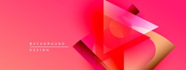 Dinamik soyut arkaplan. Canlı pembe renkler geometrik şekillerle harmanlanarak modern görsel etki yaratır. Metin arkaplan tasarımı okur.