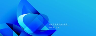 Soyut mavi tasarım akışkan şekiller, gradyanlar içerir. Modern arka plan hareketi, enerjiyi ve derinliği çağrıştırıyor. Basit metin etiketleri amacı gösterir.