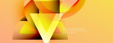 Soyut sarı tasarım katmanlı şekiller, gradyanlar. Sunumlar, markalaşma ve dijital sanat için modern arkaplan.