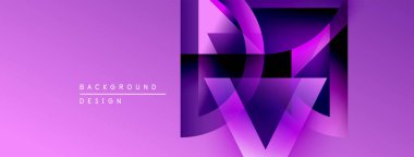 Soyut mor tasarım. Geometrik şekiller, dinamik görsel efekt oluşturur. Çeşitli projeler için modern arkaplan.