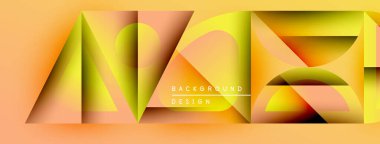 Soyut geometrik şekiller, canlı turuncu, sarı renkler. Modern tasarım elementleri dinamik görsel doku oluşturur. Minimalist stil, temiz hatlar.