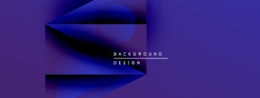 Soyut mor tasarım katmanlı şekiller, gradyanlar içerir. Metin arka plan tasarımı okur, basit, modern estetik.