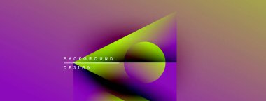 Soyut eğim arkaplanı. Mor, sarı renkler düzgün bir şekilde harmanlanır. Minimalist tasarım metinleri, geometrik şekilleri içerir. Modern estetik.