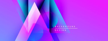Soyut enerjik tasarım. Geometrik şekiller mor, mavi renkleri harmanlıyor. Modern arkaplan dijital projeler için mükemmel.