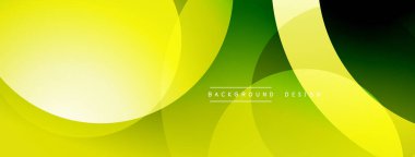 Soyut arkaplan özellikleri üst üste biniyor. Sarı, yeşil renkler canlı, modern görsel efektler yaratır. Basit metin arkaplan tasarımı okur.