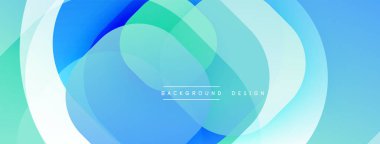 Soyut akışkan şekiller, havalı maviler, yeşiller dinamik arkaplan oluşturur. Modern tasarım elementleri akıcılığı ve hareketi önerir.