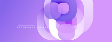 Soyut mor katmanlar dinamik görsel efekt yaratır. Düz gradyanlar, dairesel şekiller, modern tasarım elementleri mevcut. Arkaplan temiz estetik sunuyor.