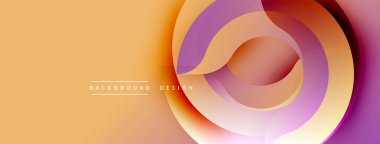 Soyut tasarım katmanlı daireler içerir. Sıcak renkler baskın gelir, dinamik görsel akış yaratır. Minimalist estetik modern uygulamalara uyuyor.