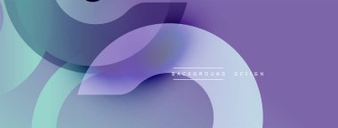 Soyut sıvı şekilleri örtüşür, canlı mor, deniz mavisi renkleri oluşturur. Arkaplan ve sunumlar için modern tasarım ögesi.