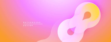 Soyut eğim arkaplanı. Yumuşak eğriler sonsuzluk sembolü yaratır. Pembe, turuncu, sarı renkler kusursuz bir şekilde harmanlanır. Modern tasarım ögesi.